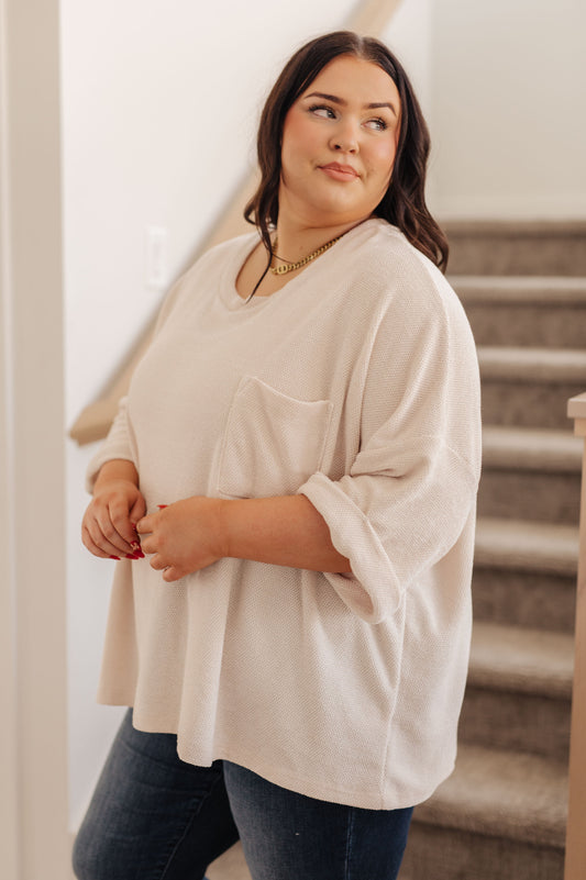 Ivory Thoughts Chenille Blouse Ave Shops