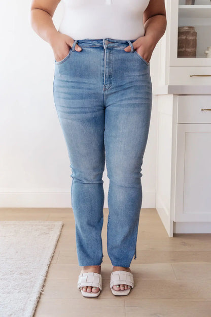 Jody Slim Flare Side Slit Jeans Ave Shops