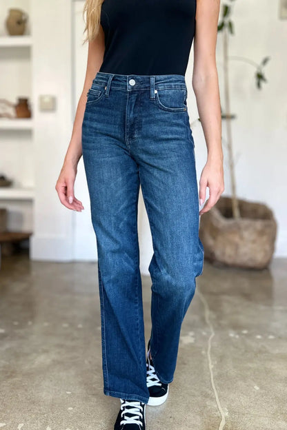 Judy Blue Full Size Tummy Control Straight Jeans Trendsi