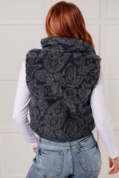 Just One More Layer Paisley Sherpa Print Vest Ave Shops