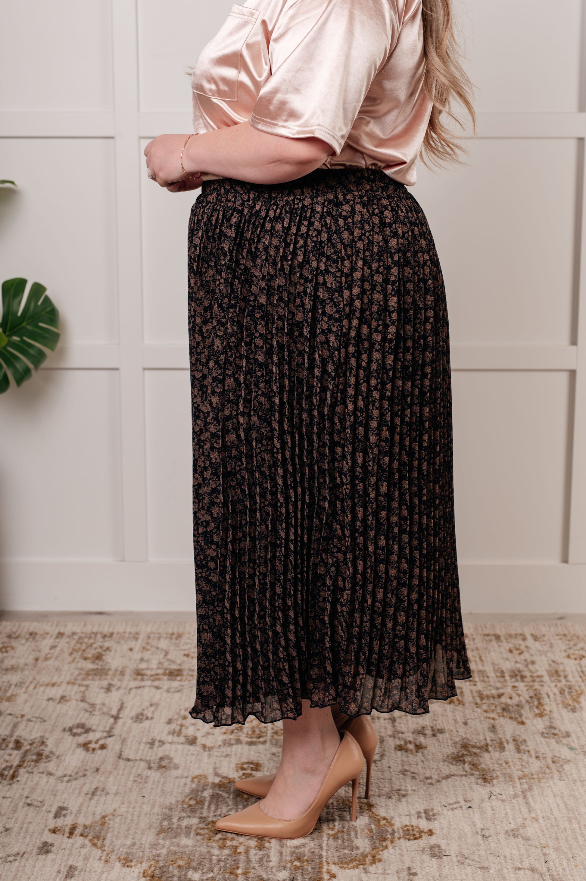 Just What You Wanted Floral Print Pleated Skirt Ave Shops