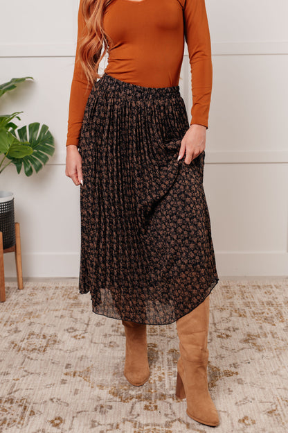 Just What You Wanted Floral Print Pleated Skirt Ave Shops