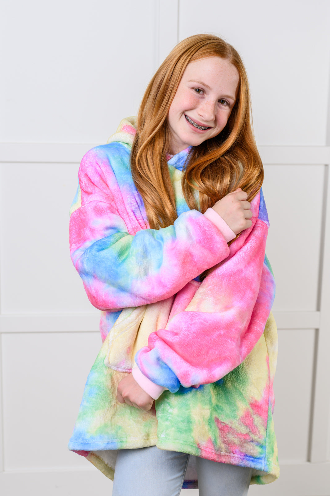 Kids Oversized Hoodie Blanket in Rainbow Ave Shops