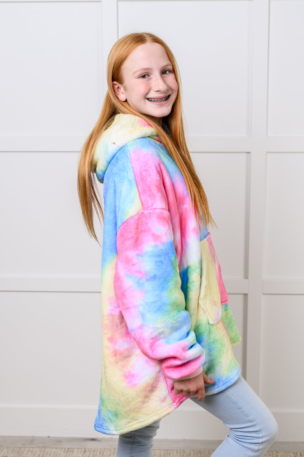 Kids Oversized Hoodie Blanket in Rainbow Ave Shops
