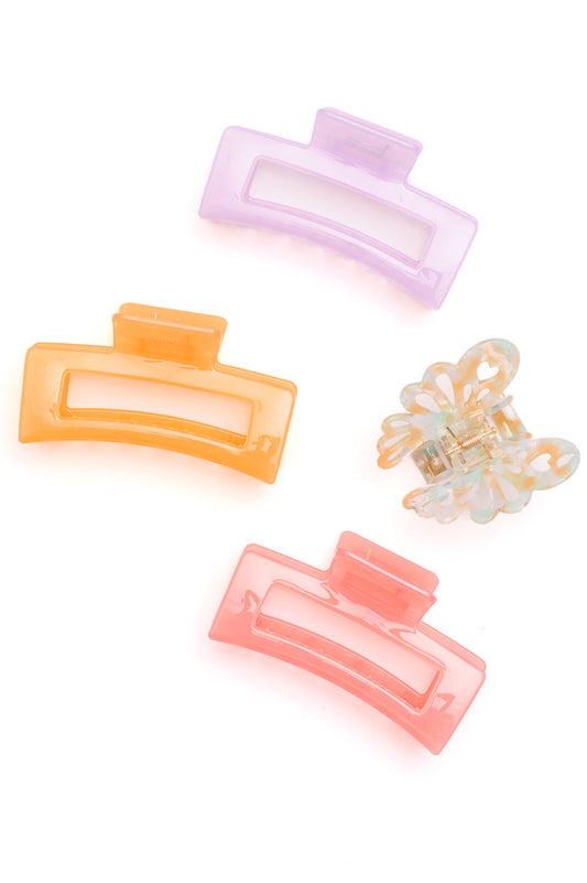 Large Jelly Claw Clip Set of 4 Ave Shops