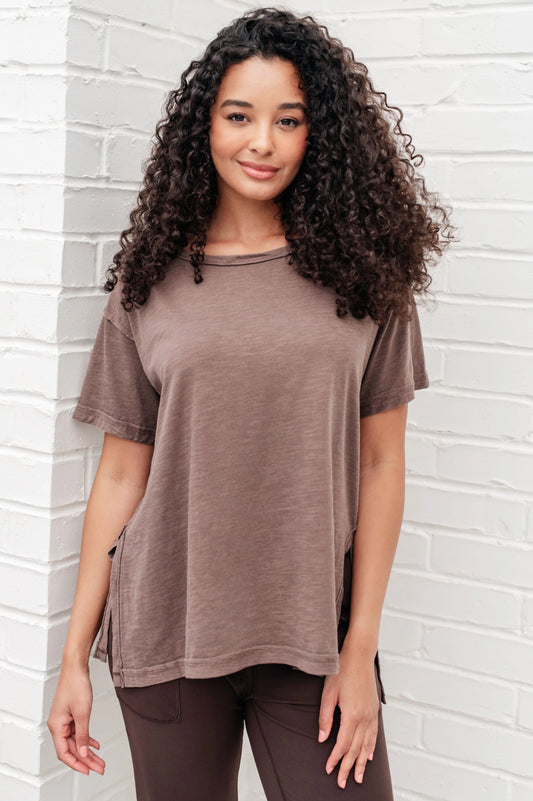 Let Me Live Relaxed Tee in Brown Ave Shops