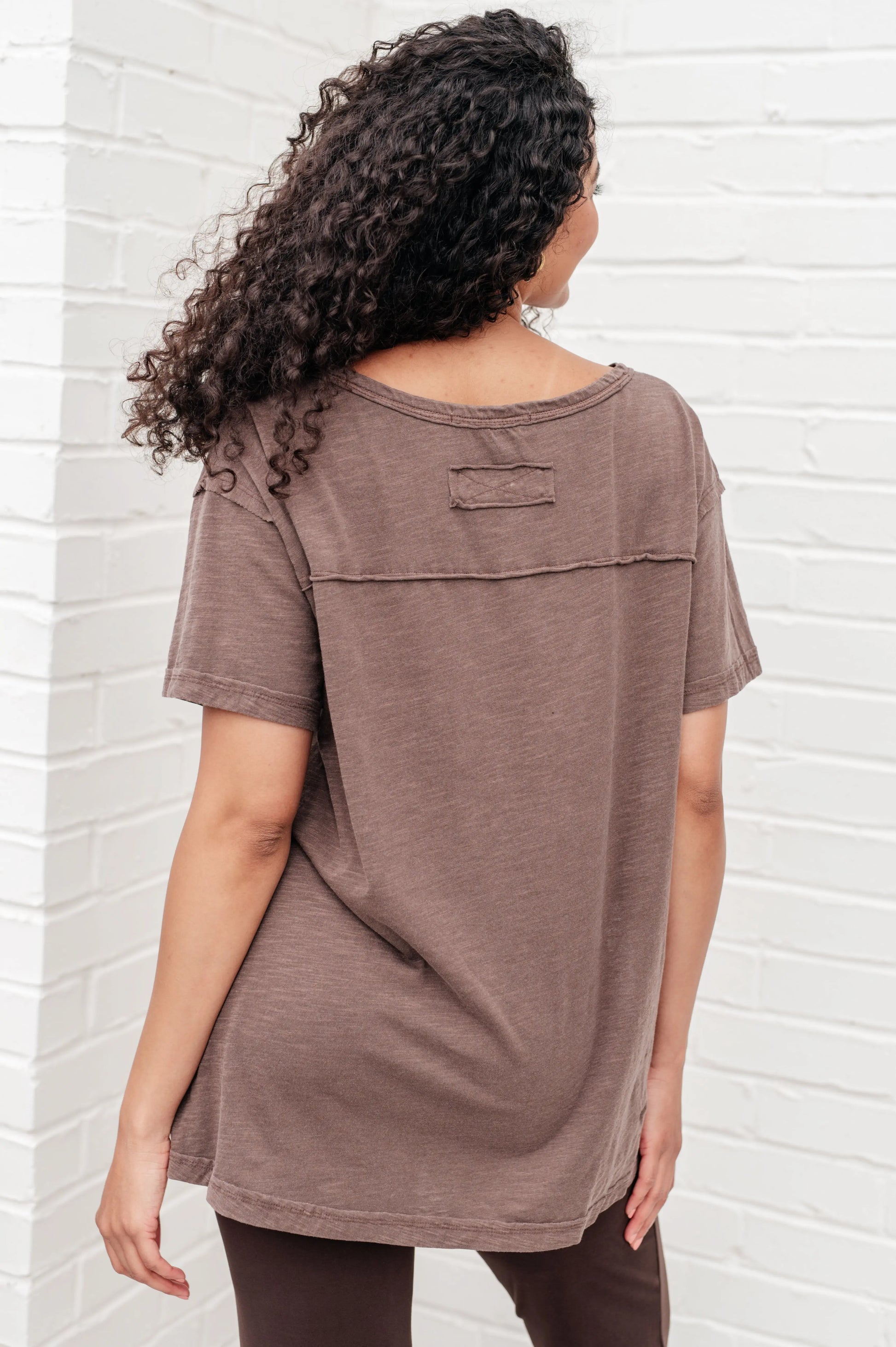 Let Me Live Relaxed Tee in Brown Ave Shops