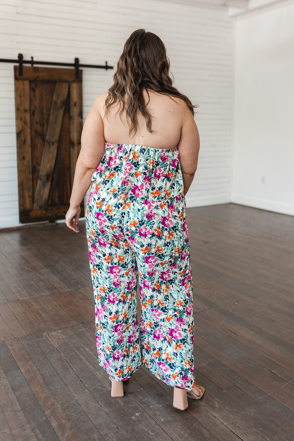 Life of the Party Floral Jumpsuit in Green Ave Shops