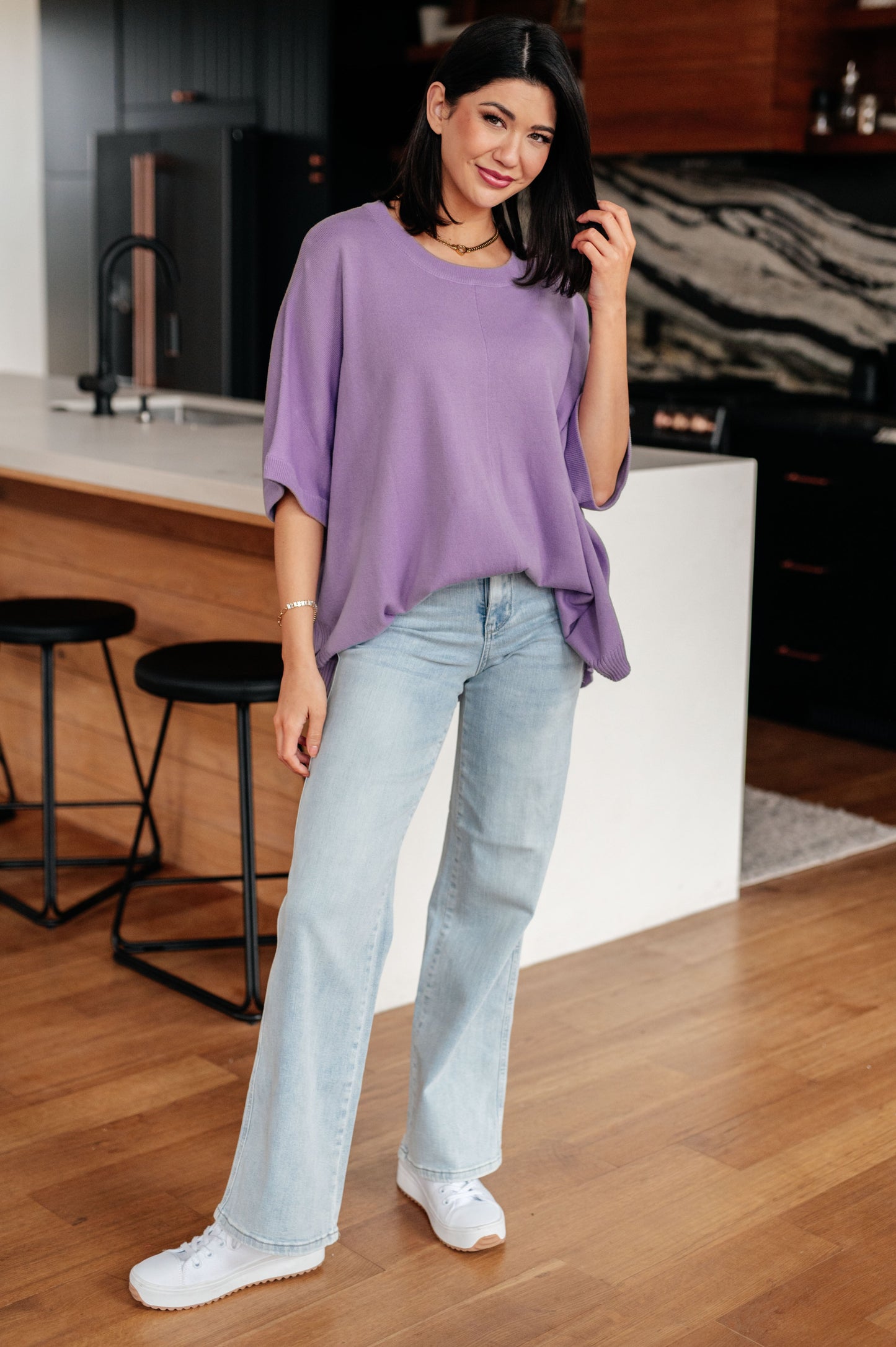 Lilac Whisper Dolman Sleeve Top Ave Shops