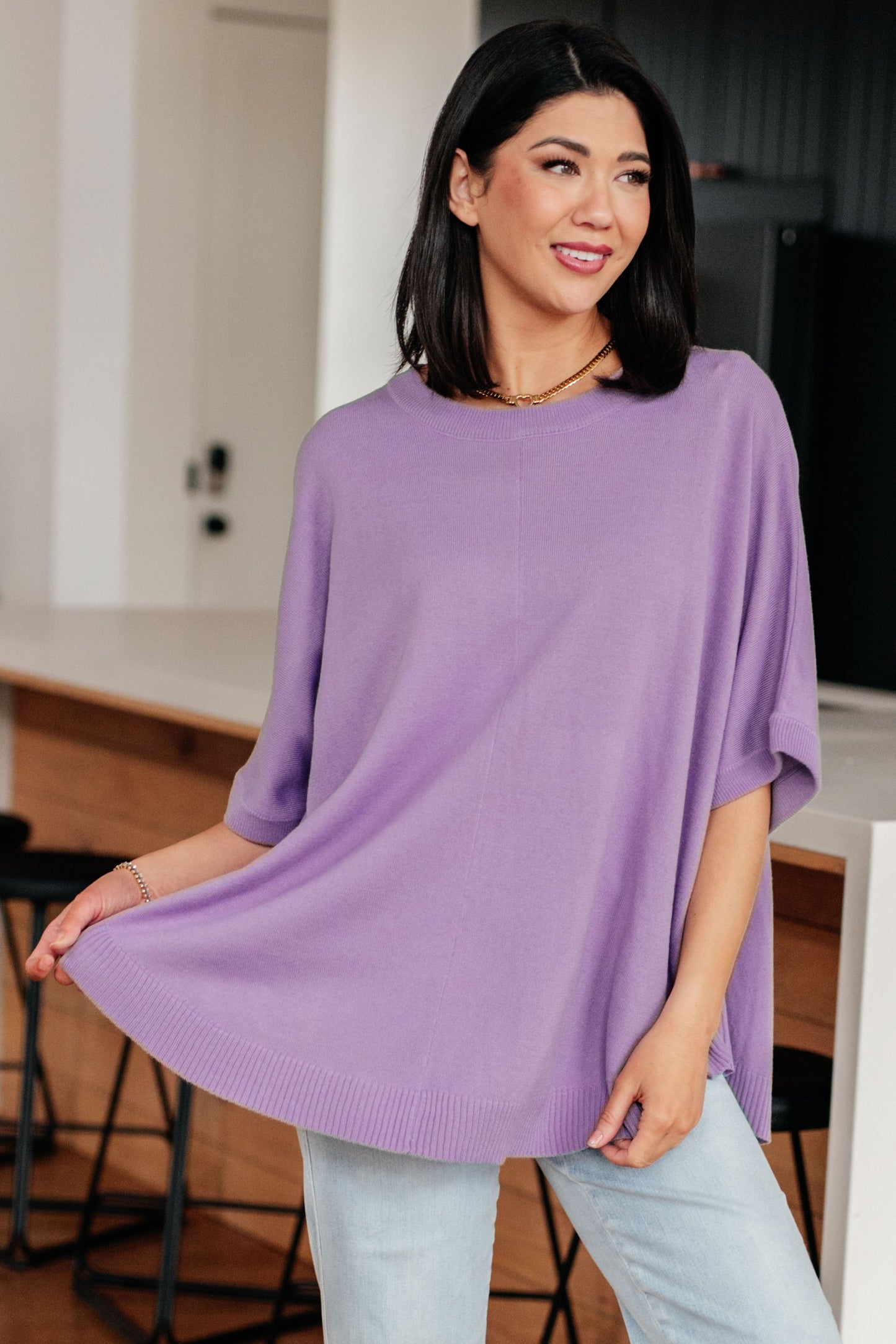 Lilac Whisper Dolman Sleeve Top Ave Shops