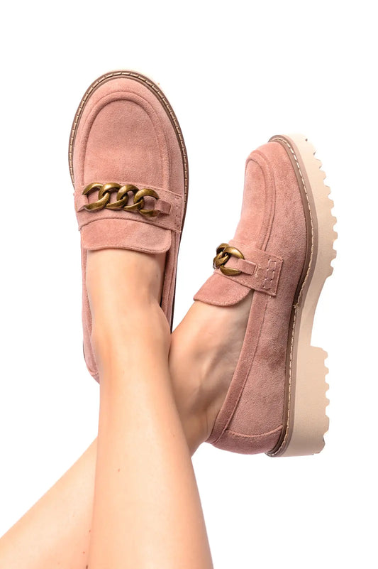 Literally Loafers in Blush Faux Suede Ave Shops
