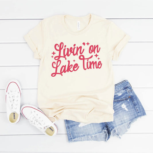 Livin’ On Lake Time Graphic Tee Gabreila Wholesale