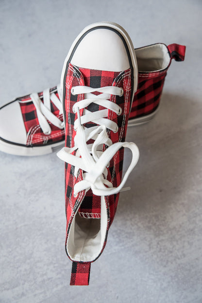 Got the Look Sneakers in Red Plaid