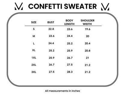 Michelle Mae Confetti Sweater - Charcoal