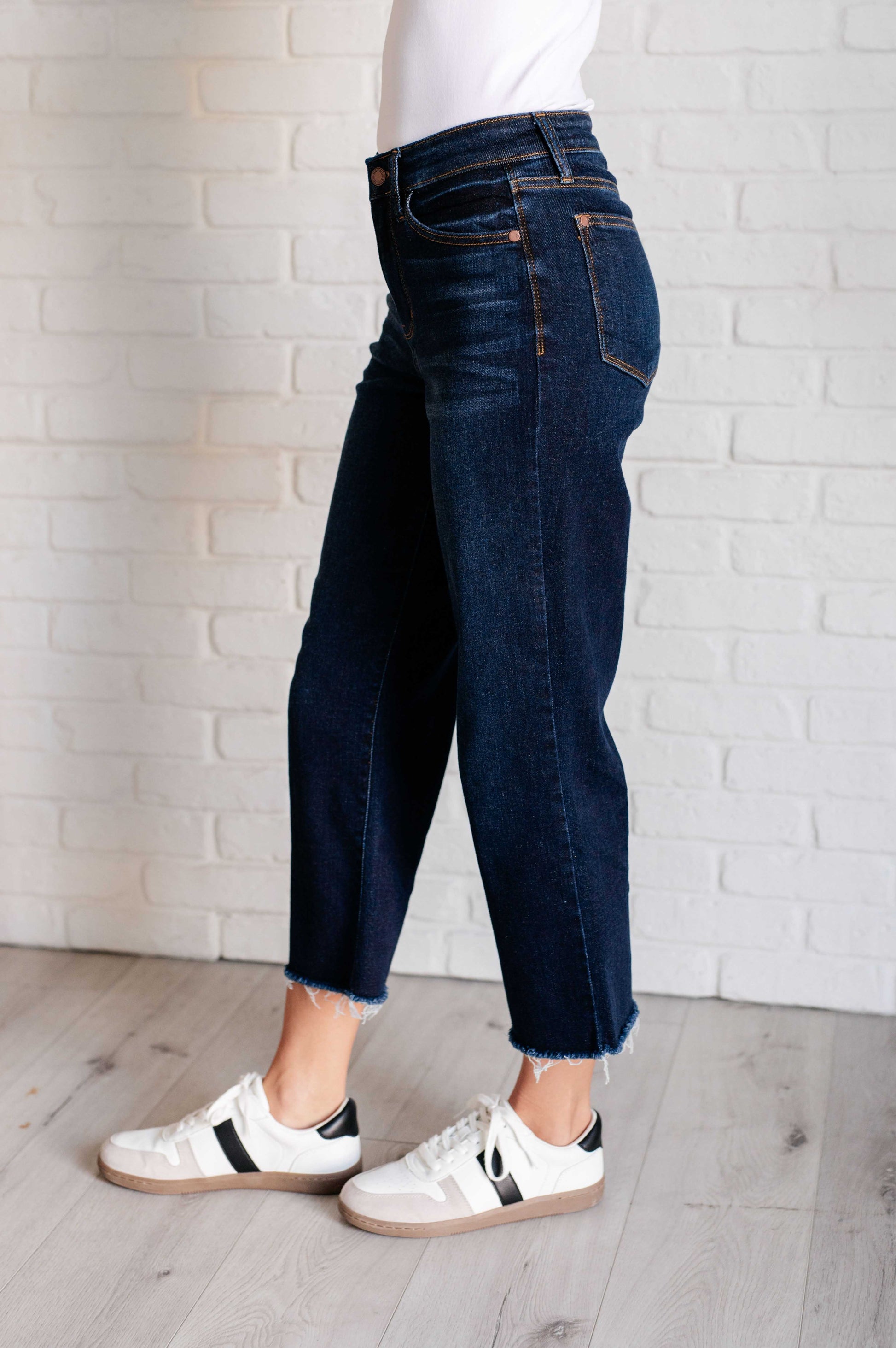 Madeline High Rise Cropped Wide Leg Jeans Ave Shops