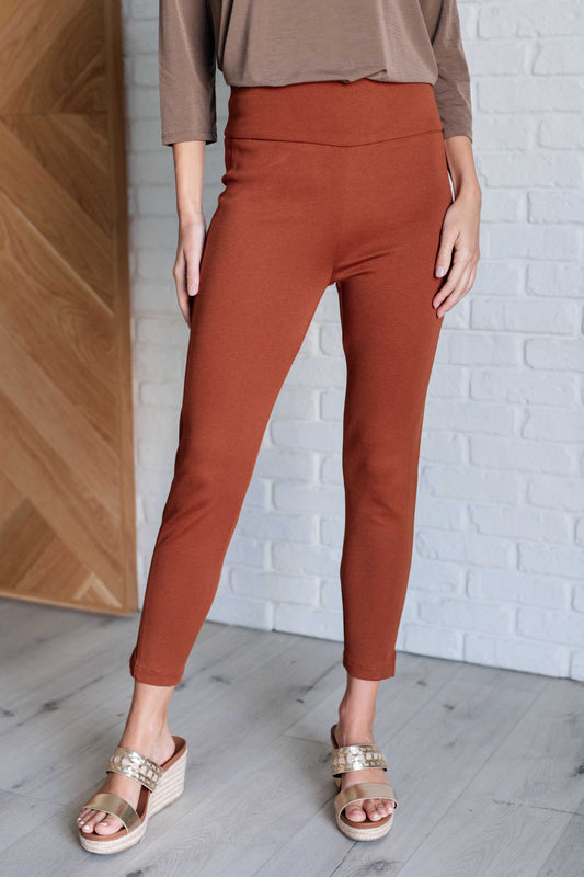 Magic Ankle Crop Skinny Pants in Rust Ave Shops