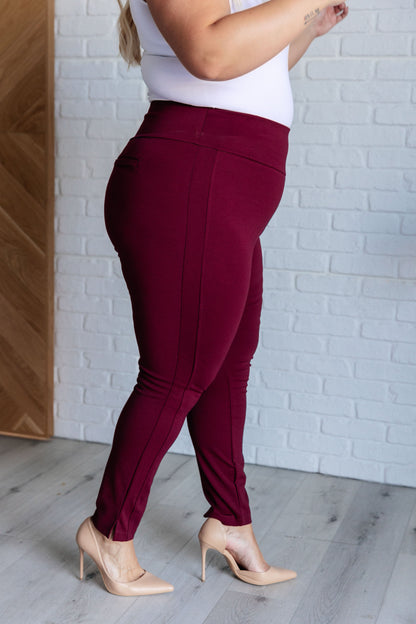 Magic Skinny 28" Pants in Wine Ave Shops