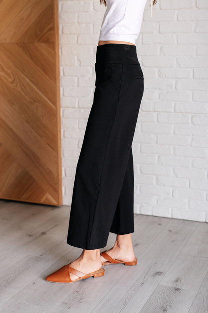 Magic Wide Leg Crop Pants in Black Ave Shops