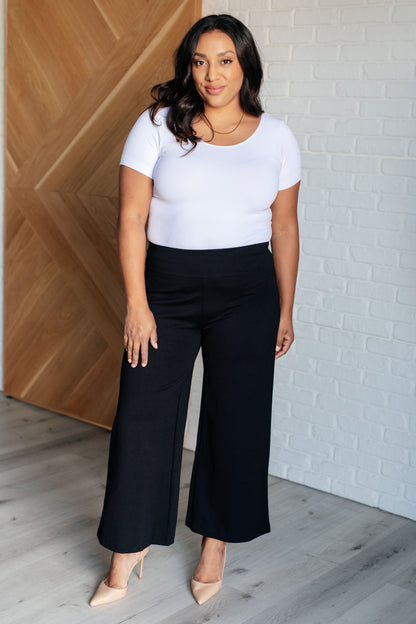 Magic Wide Leg Crop Pants in Black Ave Shops