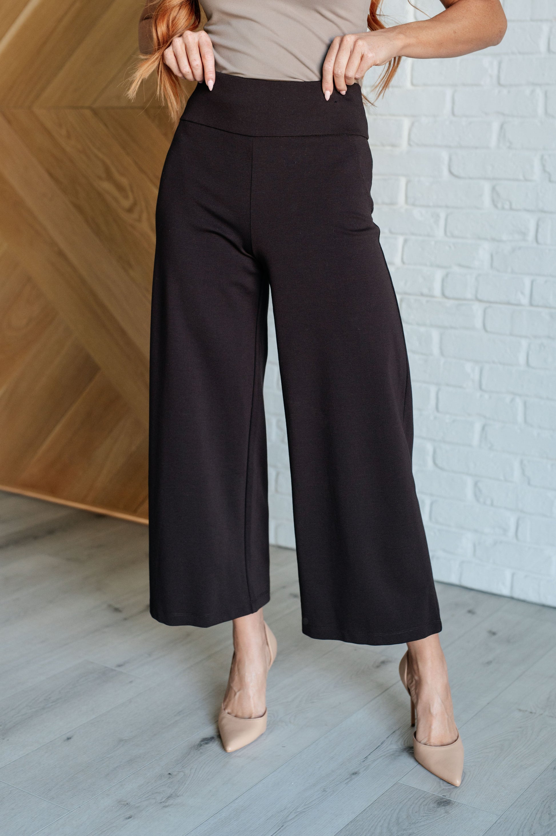 Magic Wide Leg Crop Pants in Chocolate Ave Shops
