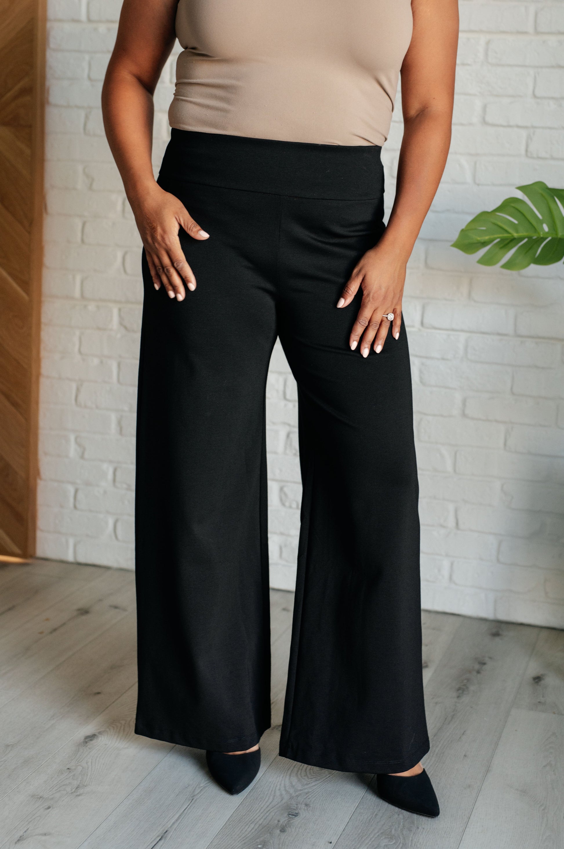 Magic Wide Leg Pants in Black Ave Shops