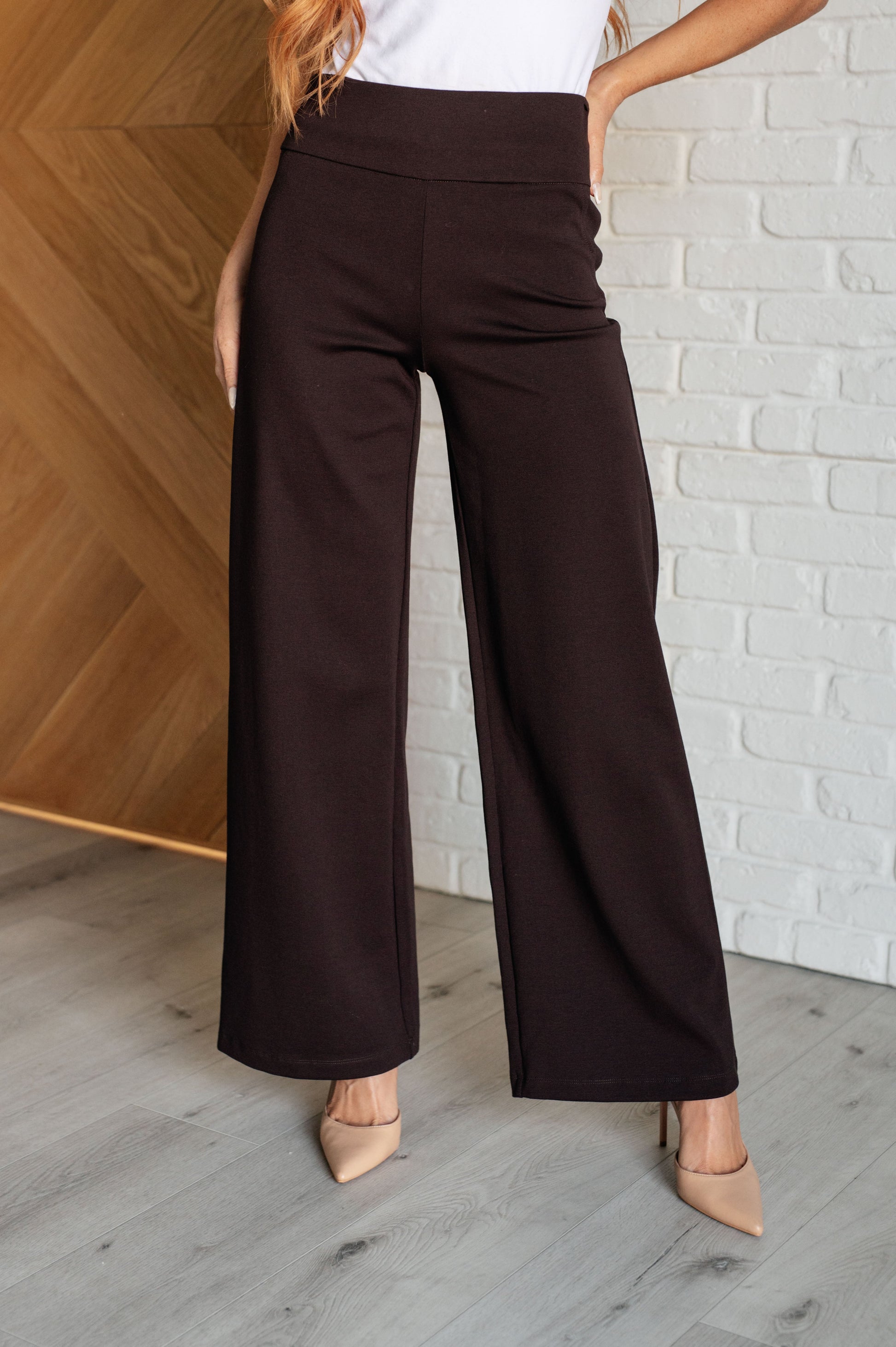 Magic Wide Leg Pants in Chocolate Ave Shops