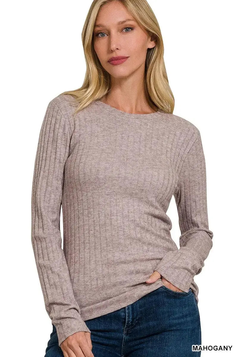Mahogany Long Sleeve Top - The Magnolia Cottage Boutique