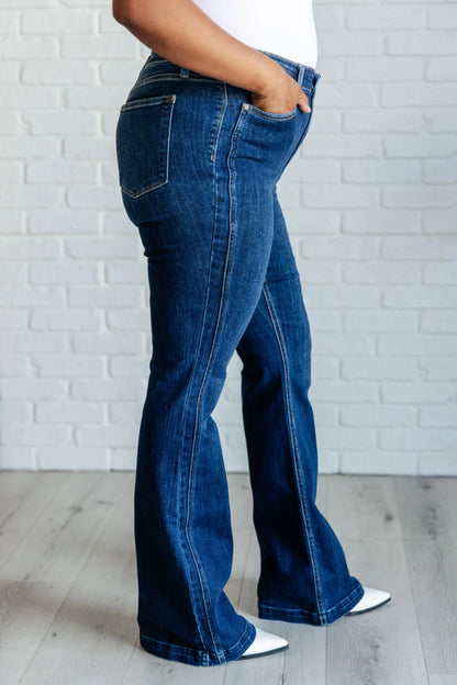 Mavis High Rise Side Seam Detail Flare Jeans Ave Shops