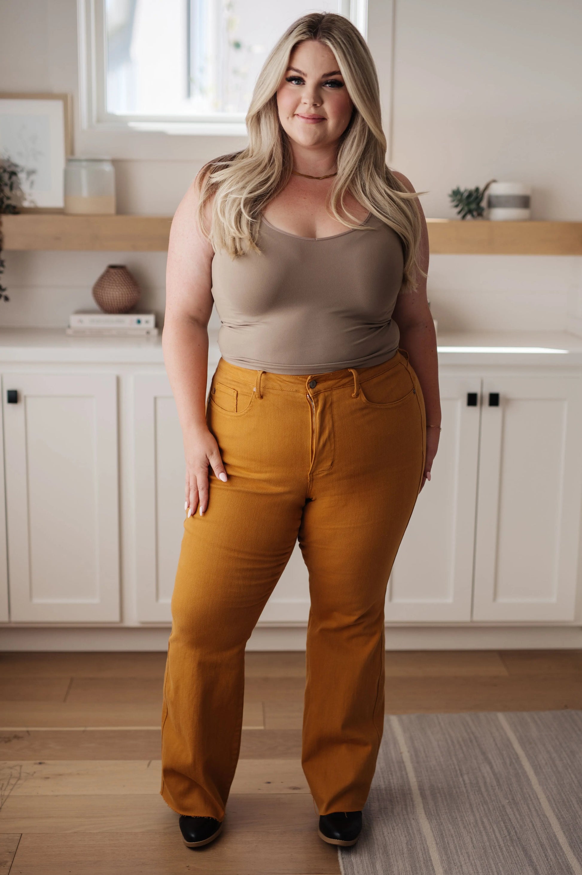 Melinda High Rise Control Top Flare Jeans in Marigold Ave Shops