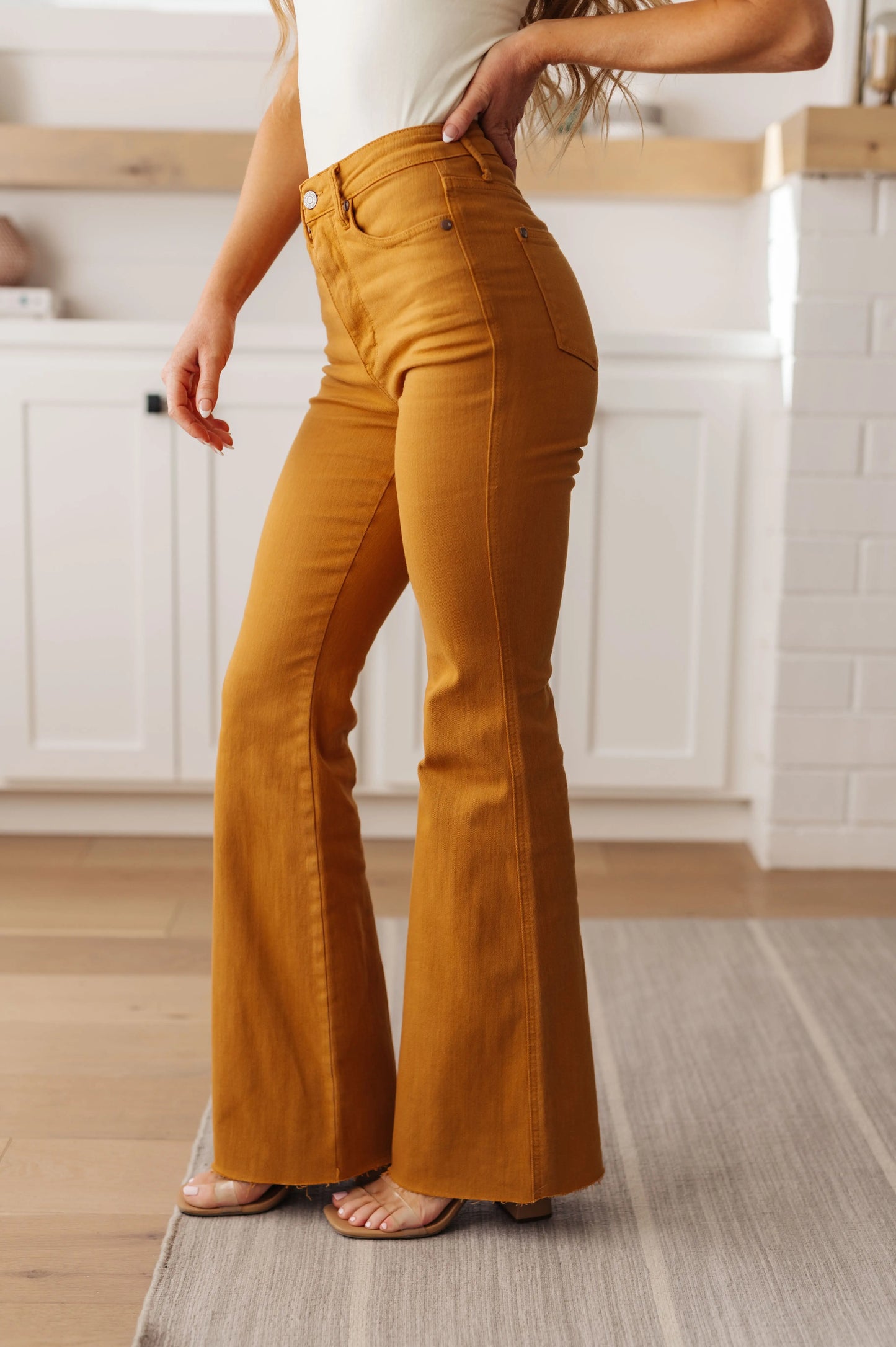 Melinda High Rise Control Top Flare Jeans in Marigold Ave Shops