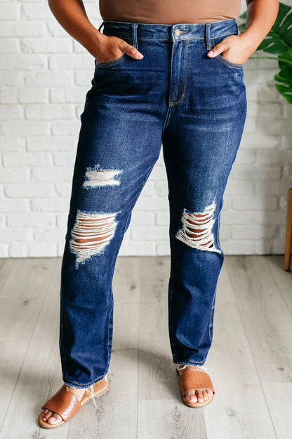 Montana High Rise Rigid Magic Distressed Straight Jeans Ave Shops