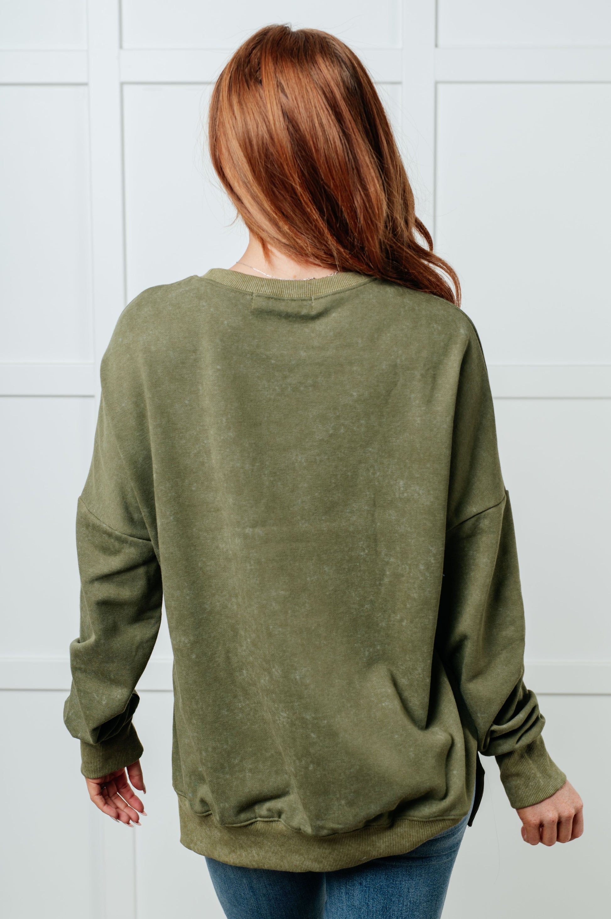 No Plain Jane Oversized Sweatshirt in Green Ave Shops