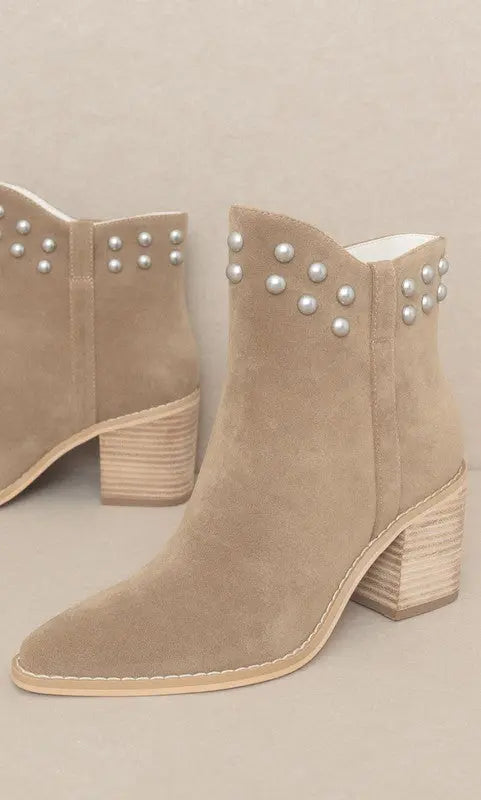 OASIS SOCIETY Alofi - Studded Collar Booties KKE Originals