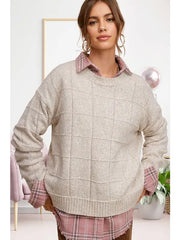 Winter Sweater in Oat Milk The Magnolia Cottage Boutique