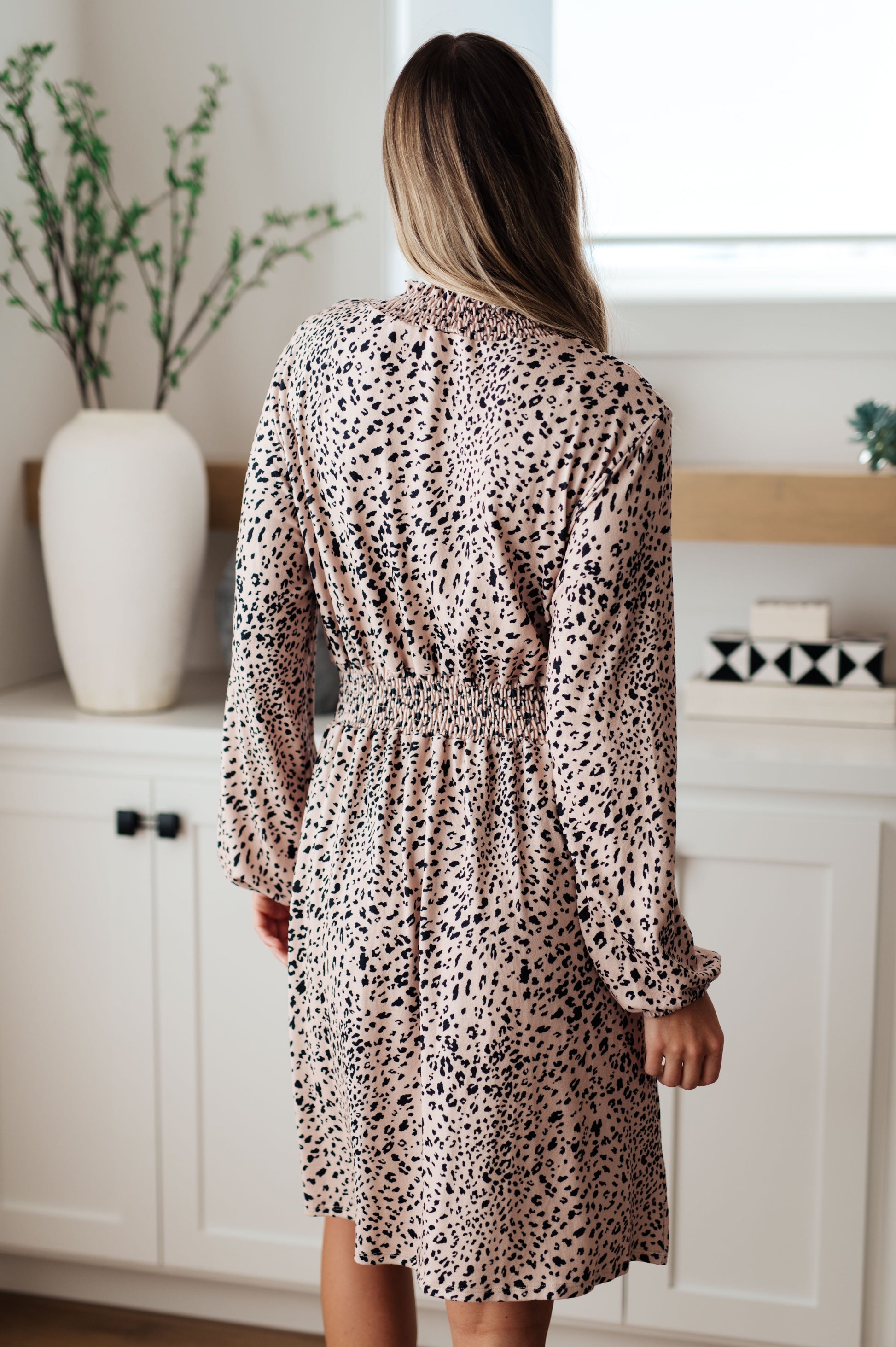 Ophelia Animal Print Shirred Waist Dress Ave Shops