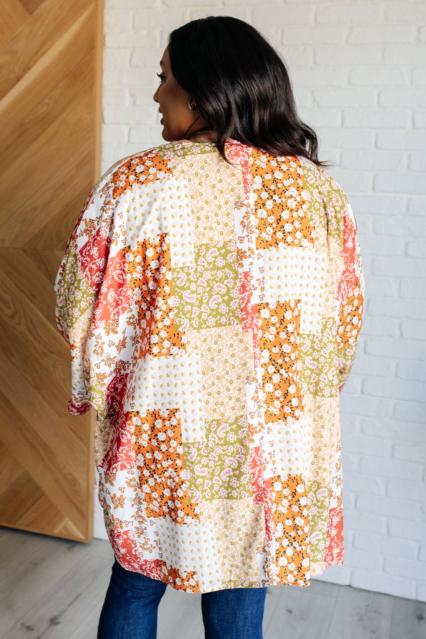 Patchwork of Feelings Mixed Floral Kimono Ave Shops