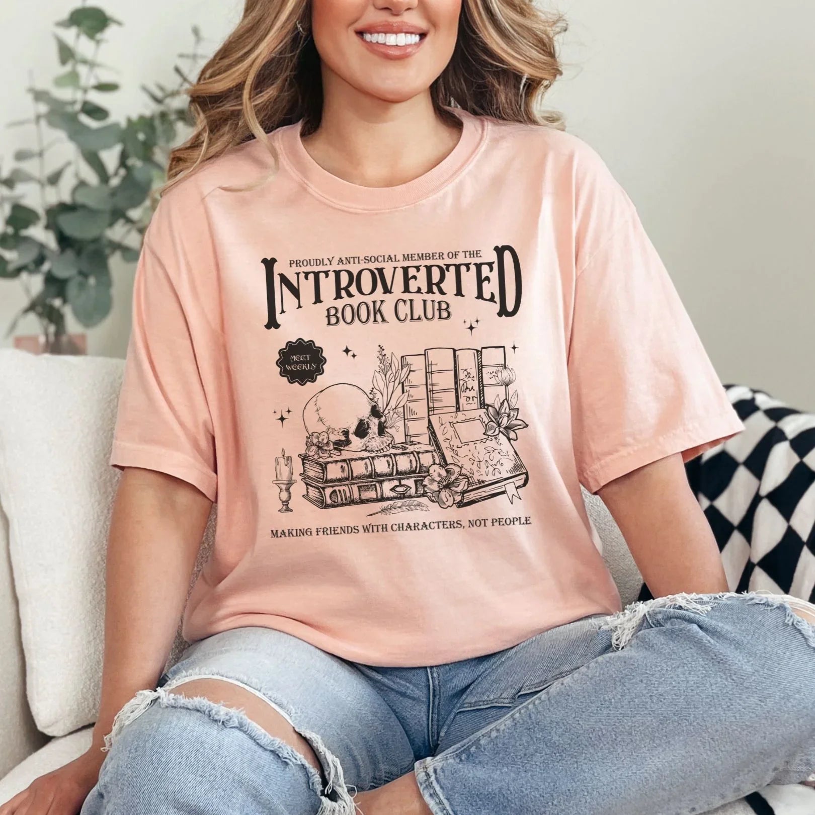 Introverted Book Club Graphic Tee Ave Shops