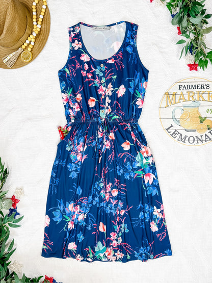 Michelle Mae Sadie Dress - Navy Floral Bliss