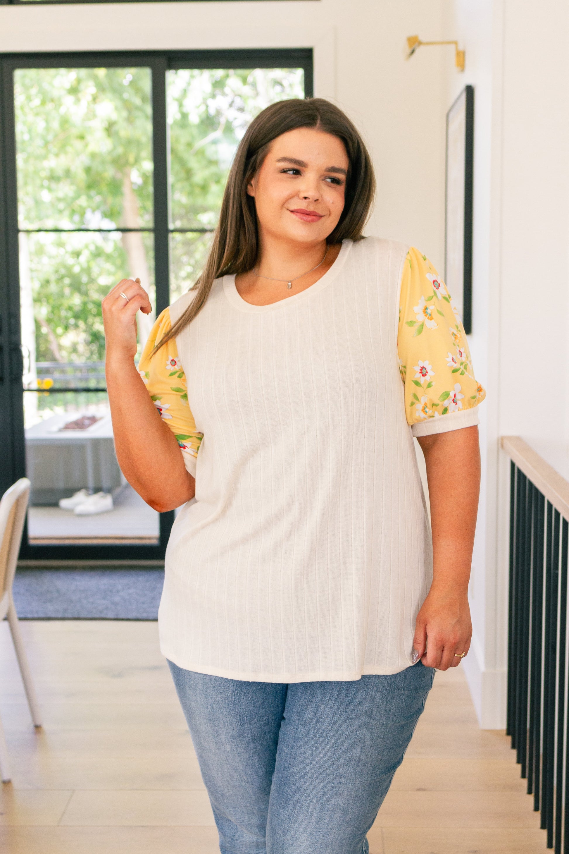 Primrose on Puff Sleeves Top Ave Shops