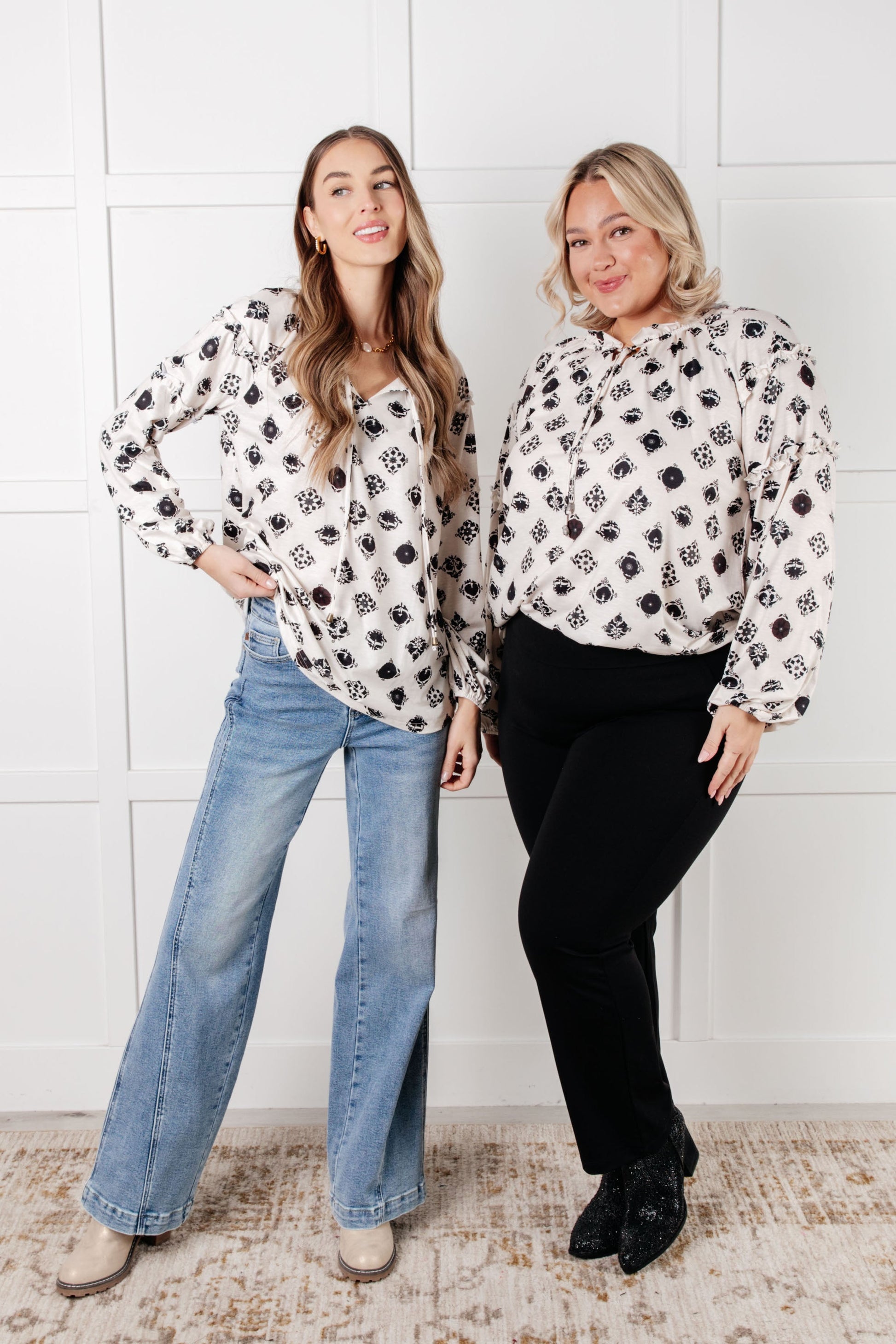 Quick Follow Up Floral Tile Blouse Ave Shops