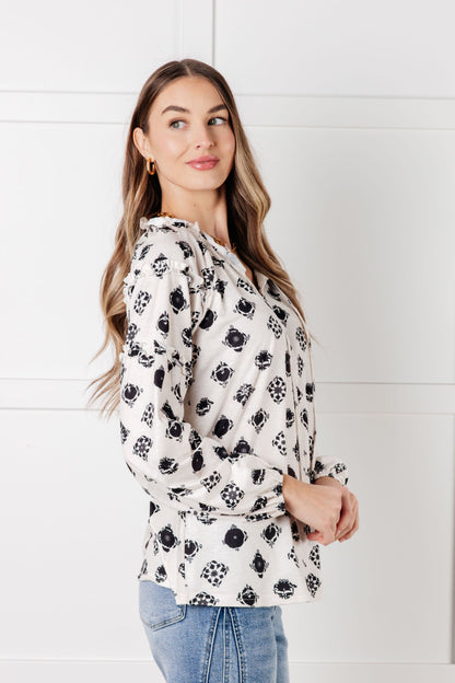 Quick Follow Up Floral Tile Blouse Ave Shops