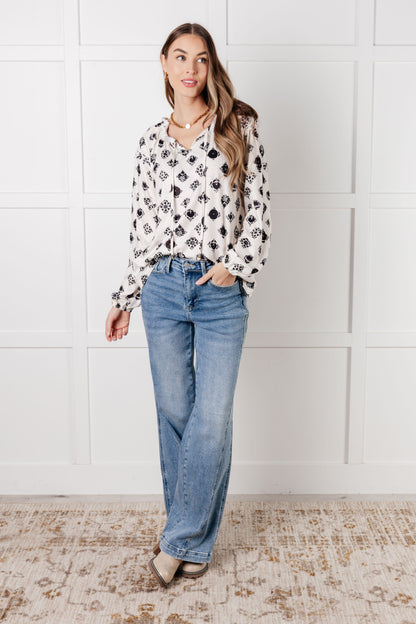 Quick Follow Up Floral Tile Blouse Ave Shops