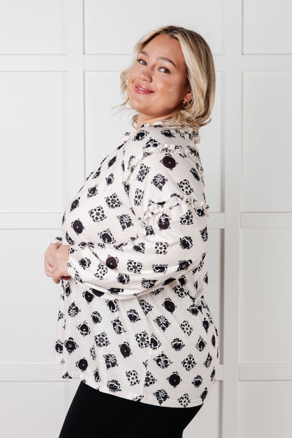 Quick Follow Up Floral Tile Blouse Ave Shops
