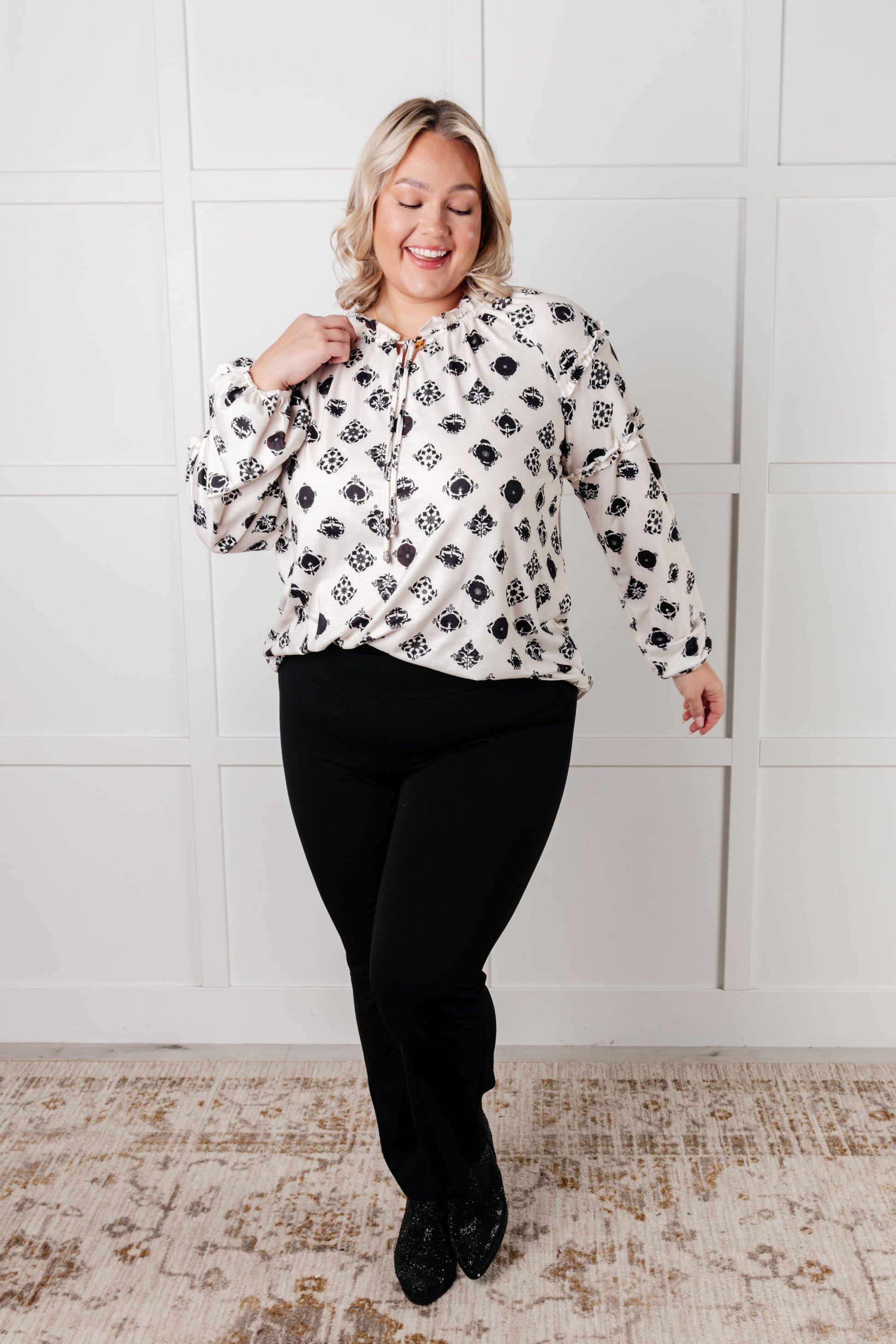 Quick Follow Up Floral Tile Blouse Ave Shops