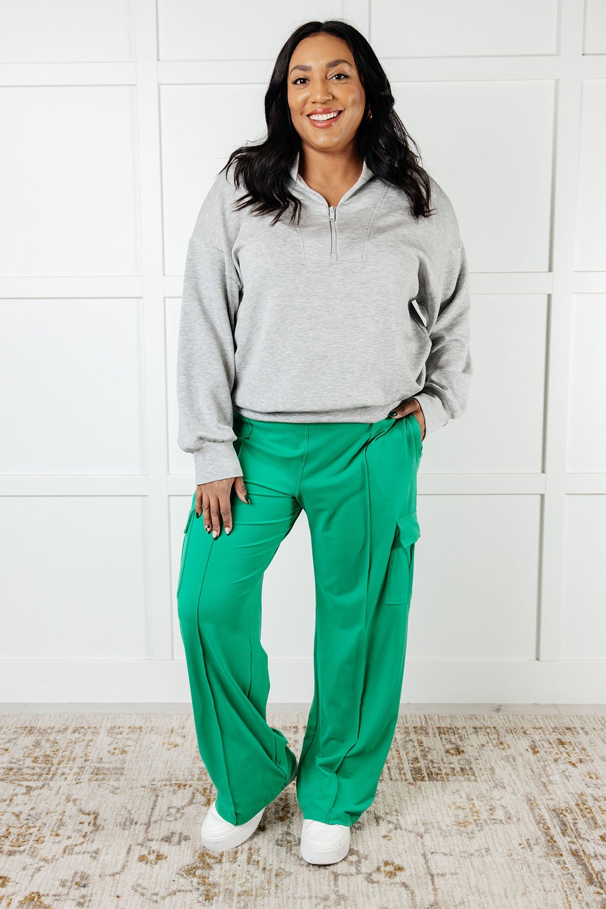 Race to Relax Cargo Pants in Emerald Green Ave Shops