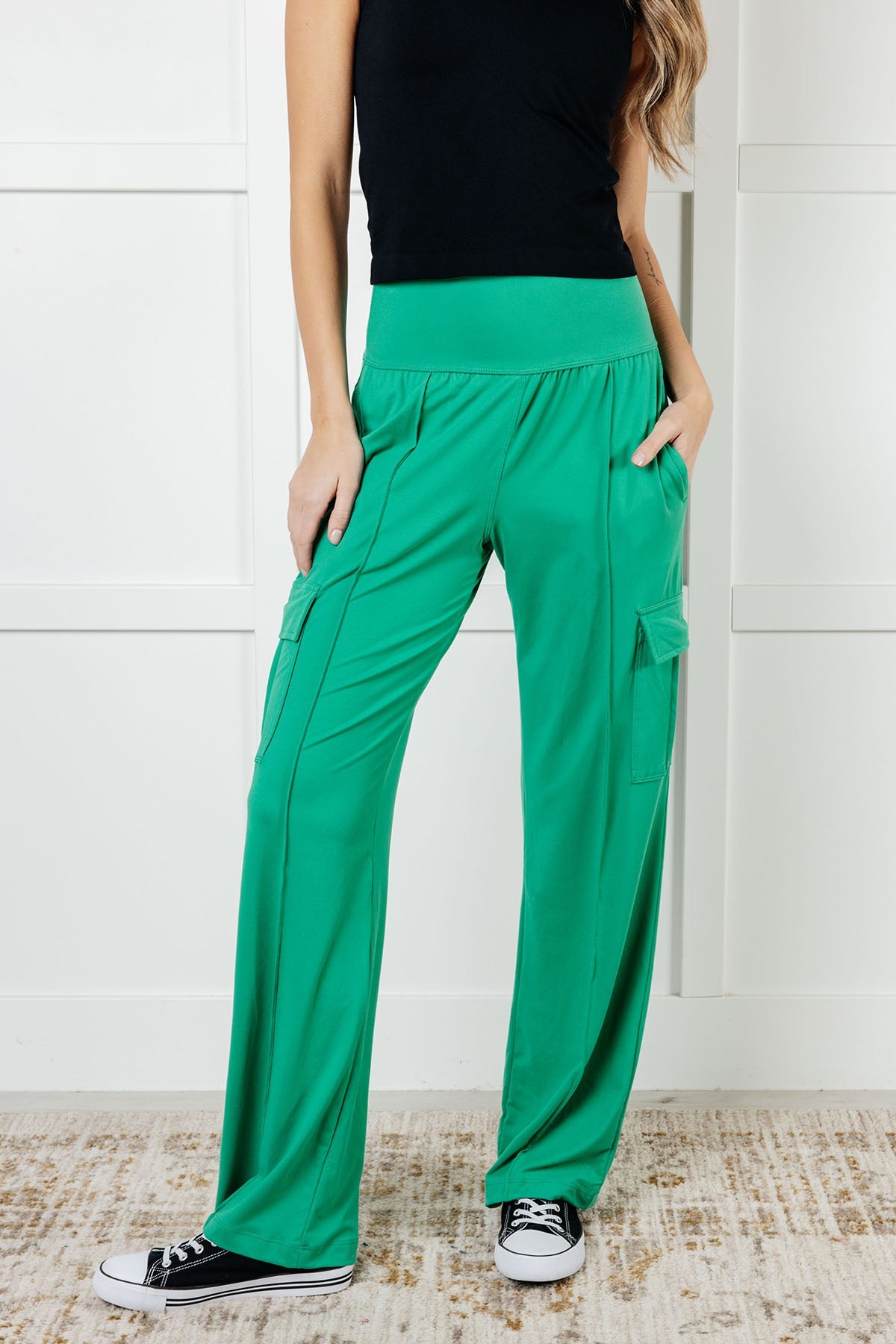 Race to Relax Cargo Pants in Emerald Green Ave Shops