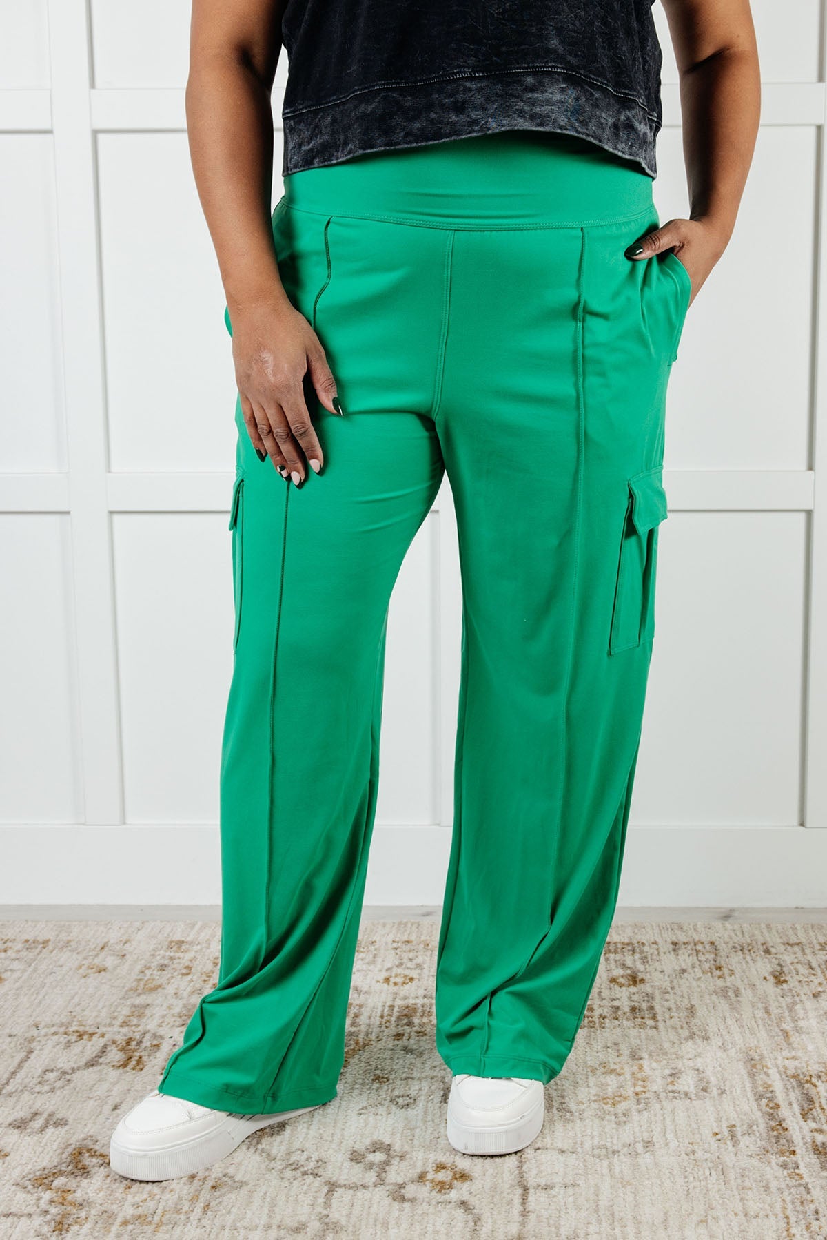 Race to Relax Cargo Pants in Emerald Green Ave Shops