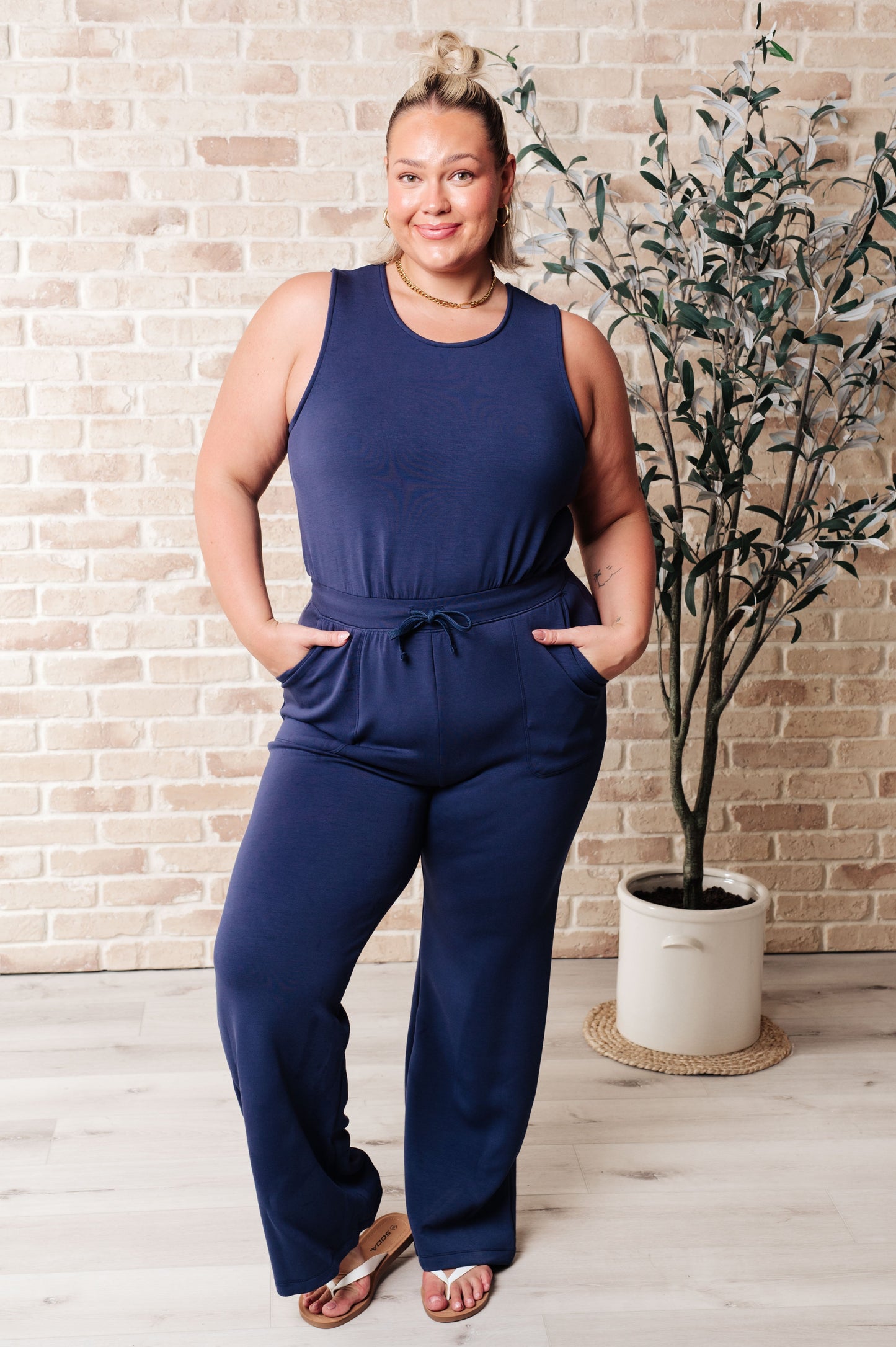 Rest Day Straight Leg Jumpsuit Ave Shops