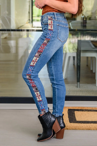 Rio Western Print Relaxed Jeans Ave Shops