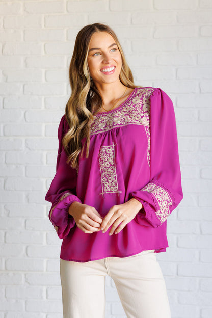 Rodeo Queen Embroidered Blouse Ave Shops